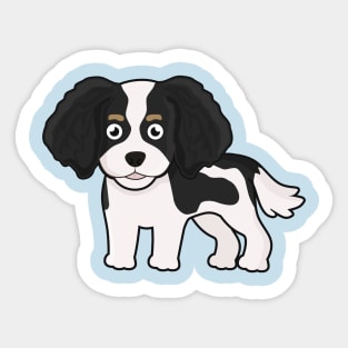 Kawaii TriColor Cavalier King Charles Spaniel Sticker